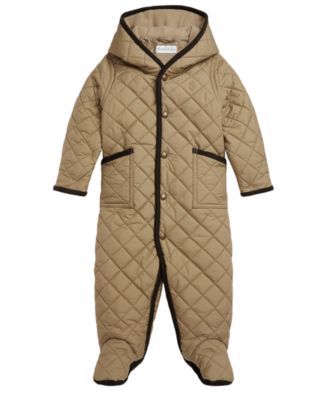 Polo Ralph Lauren Baby Boys One-Piece Hooded Snowsuit - Khaki 135$