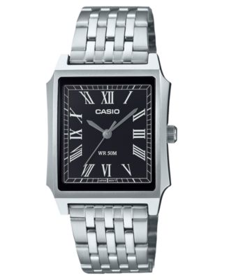 Unisex Japanese Quartz Analog Silver-Tone Stainless Steel Watch 31.5mm