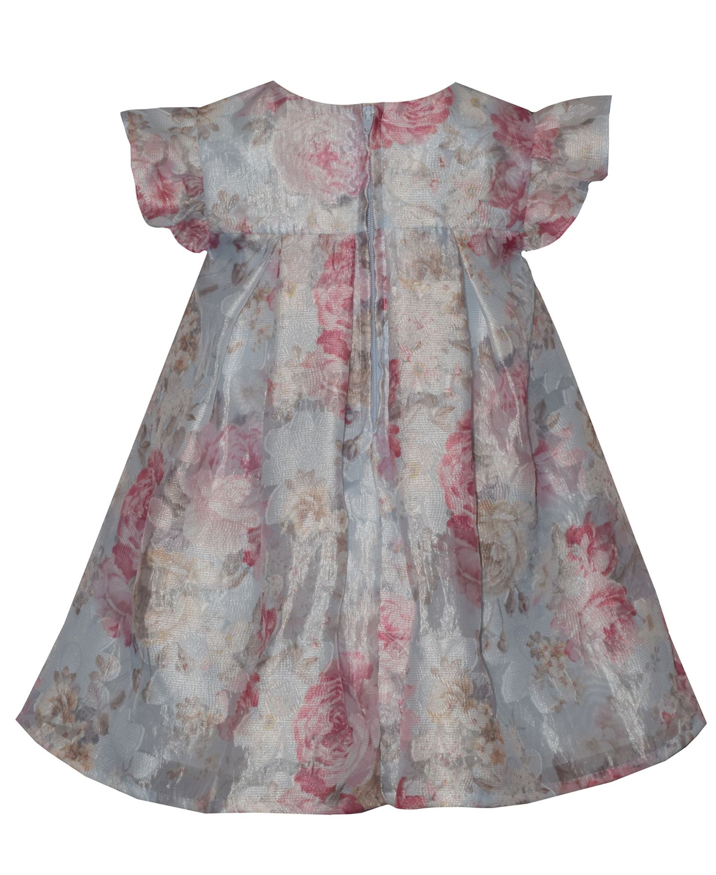 Платье Bonnie Baby Short-Sleeve Dress with Bow для девочек-малышей, цвет: Синий / Розовый — фото 2