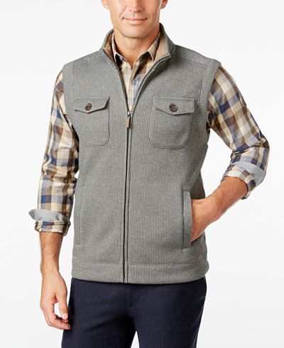 Tasso Elba Men's Sherpa-Lined Collar Vest, Only at Macy's
