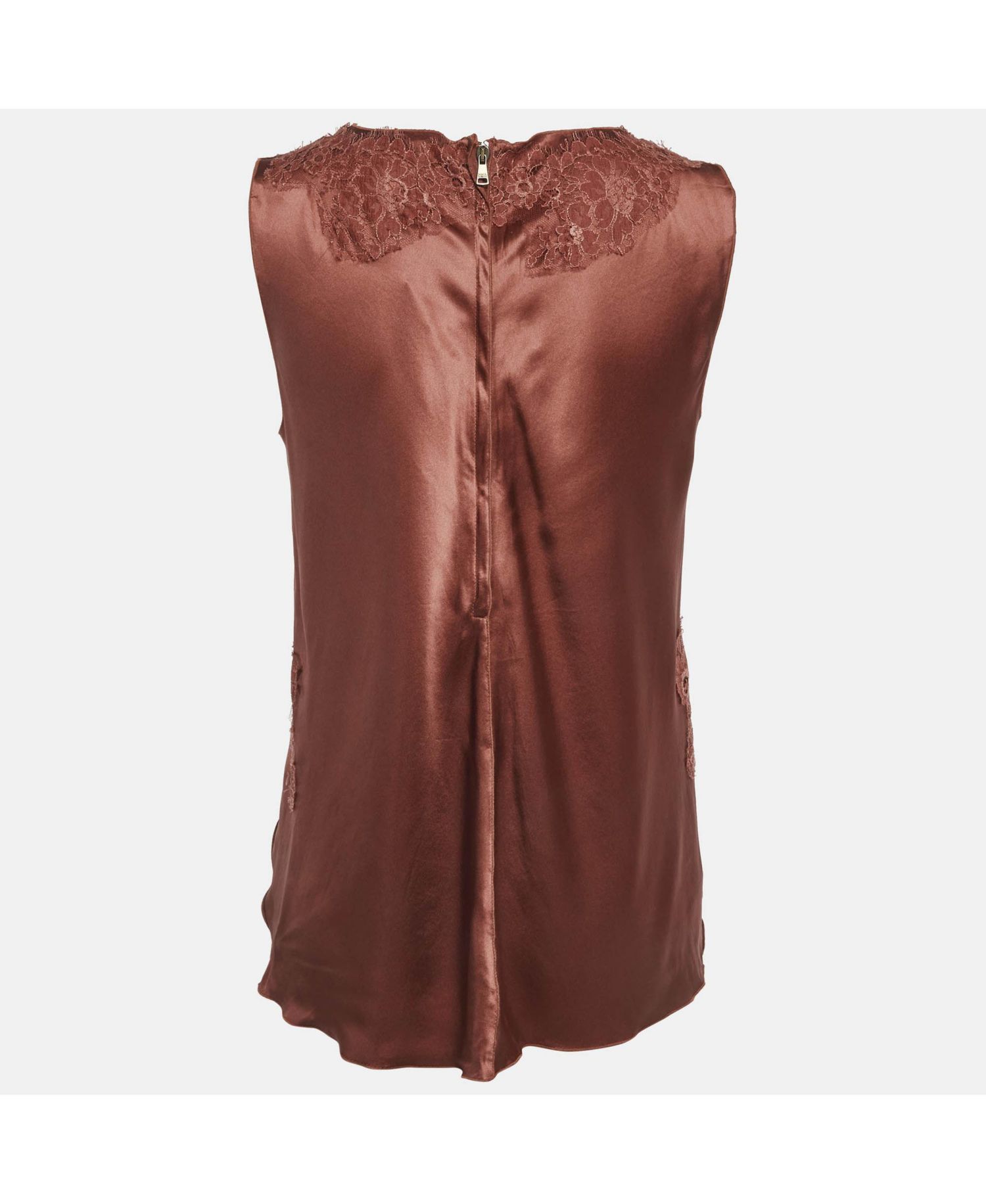 Women's Pre-Owned Dolce and Gabbana Satin Lace Detail Dress