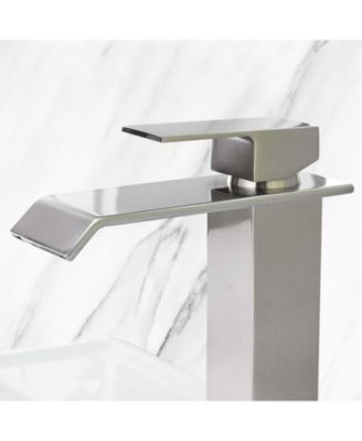 Waterfall Spout Bathroom Faucet,Single Handle Bathroom Vanity Sink Faucet