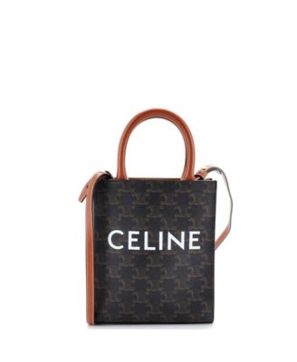 Mini Vertical Cabas Tote Triomphe Coated Canvas