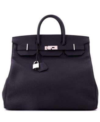 HAC 40 Handbag Black Togo with Palladium Hardware