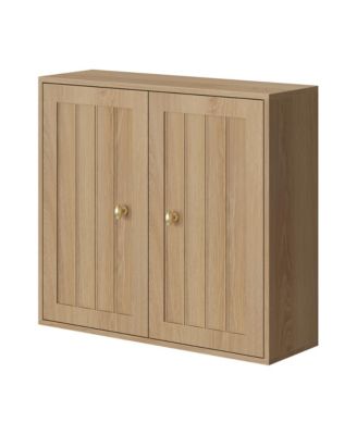 Wall Mounted Bathroom Cabinet Double Door Medicine Cabinet   Multipurpose Storage Cabinet for Bathroom Restroom and Hallway