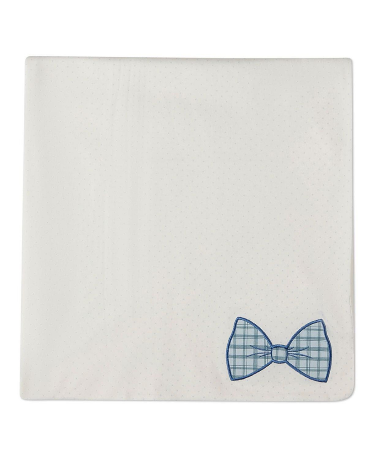 MeMoi Baby Boys "Put A Bow On It" 100% Cotton Embroidered Swaddle Blanket