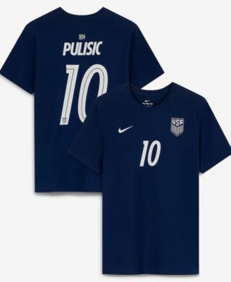 Men's Christian Pulisic Navy USMNT Away Name & Number T-Shirt