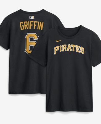 Men's Konnor Griffin Black Pittsburgh Pirates Name & Number T-Shirt