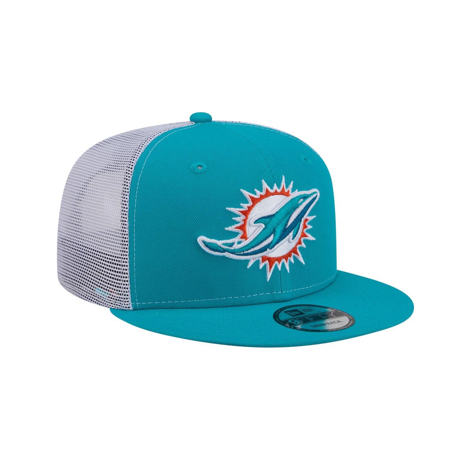 Men's Aqua Miami Dolphins Core Team 9FIFTY Trucker Snapback Hat