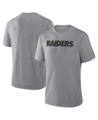 Men's Heather Gray Las Vegas Raiders Pass Rush Tri-Blend T-Shirt