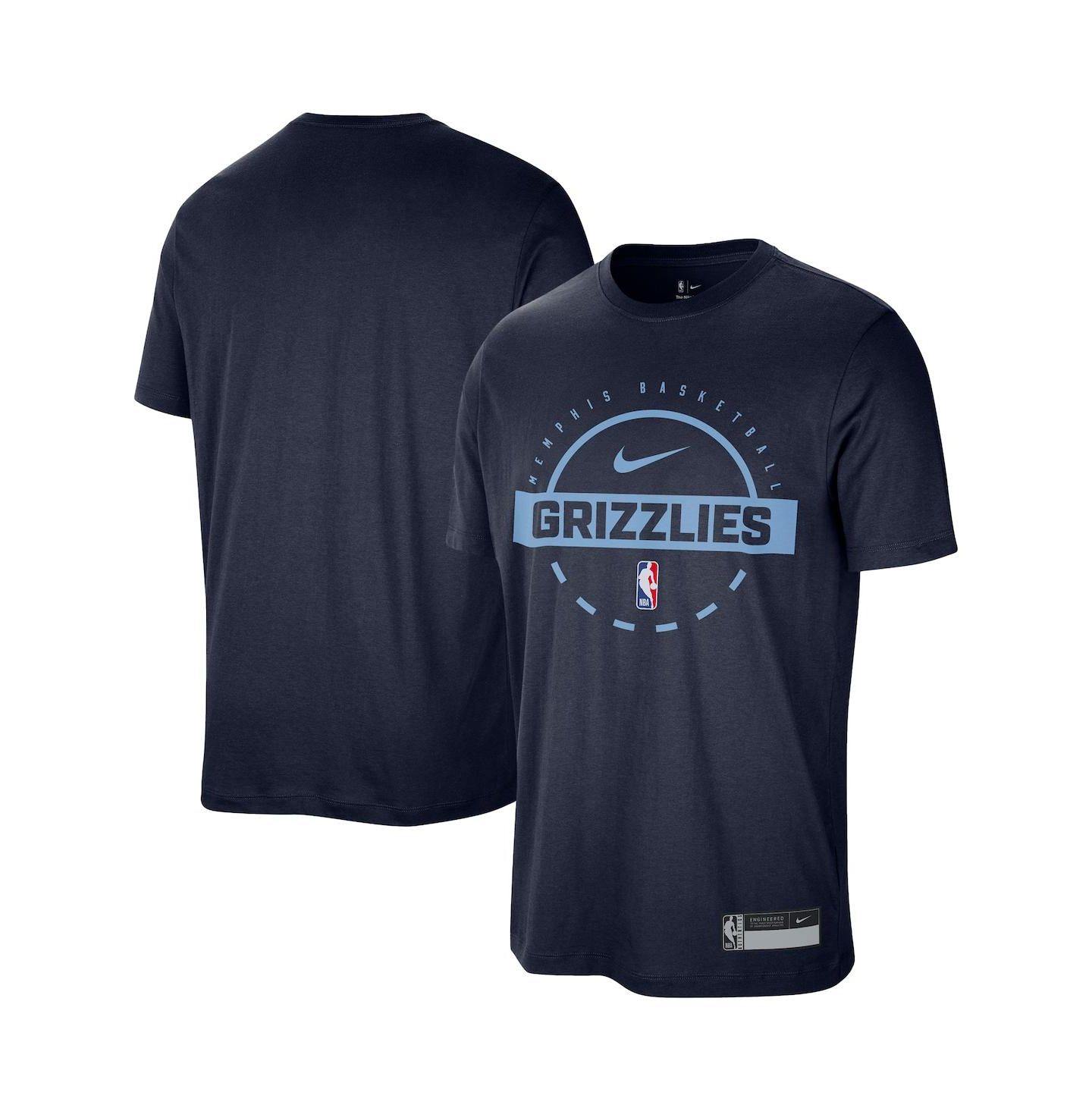 Мужская футболка Nike Navy Memphis Grizzlies 2025/26 On-Court Flare Performance Practice — фото 1