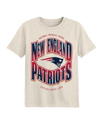 Big Boys and Girls Cream New England Patriots Huddle T-Shirt