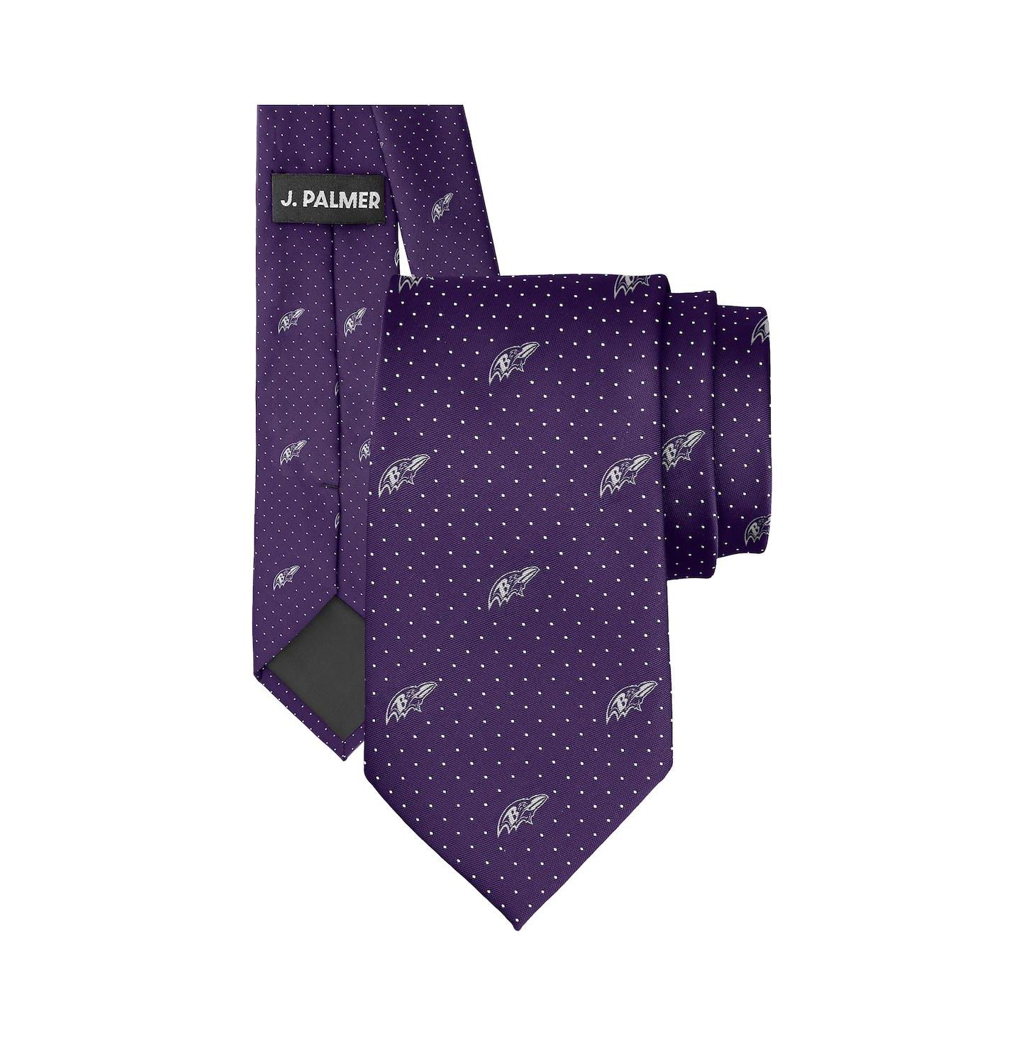 Мужской галстук J. Palmer Baltimore Ravens Game Day Polka Dot Tie — фото 1