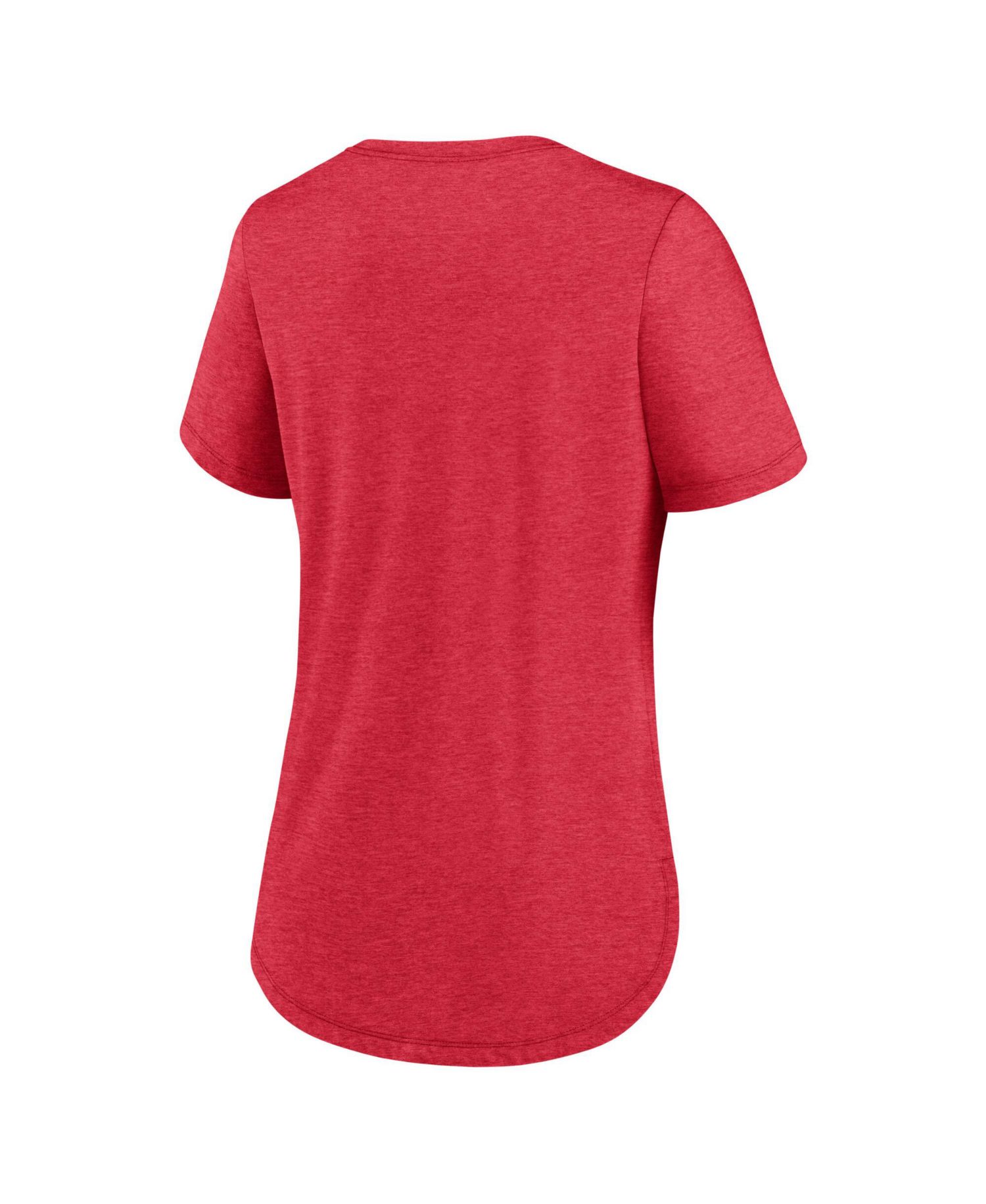 Women's Heather Red St. Louis Cardinals Arched Tri-Blend T-Shirt