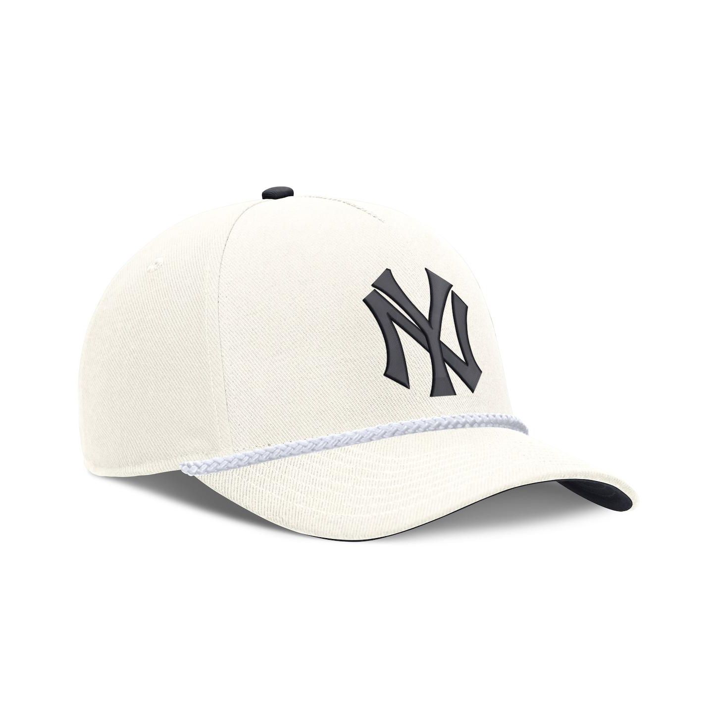 Мужская кепка Nike Cream New York Yankees Cooperstown Rise Adjustable Hat — фото 3