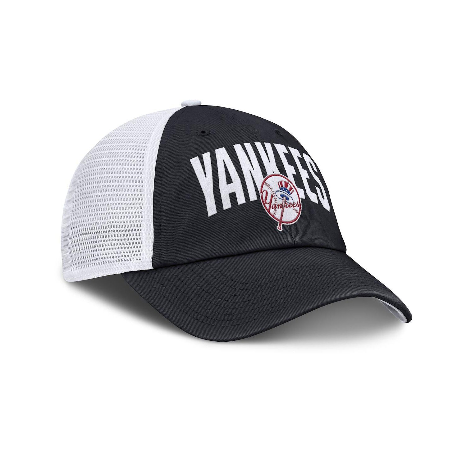 Men's Navy New York Yankees Primetime Club Adjustable Trucker Hat