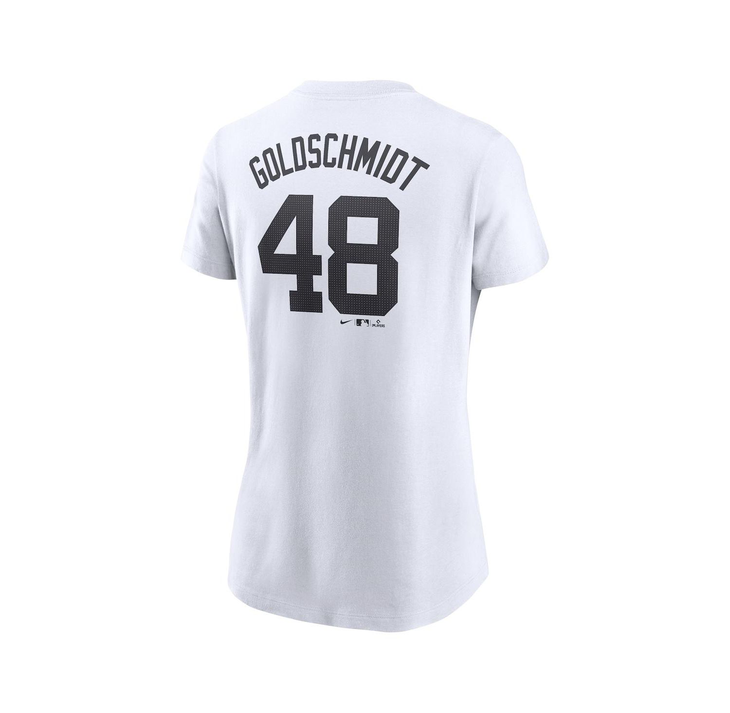Women's Paul Goldschmidt White New York Yankees Cooperstown Collection Fuse Name & Number T-Shirt