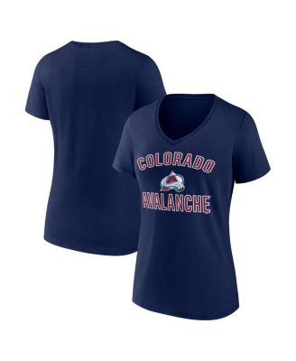 Women's Navy Colorado Avalanche Arch Victory V-Neck T-Shirt