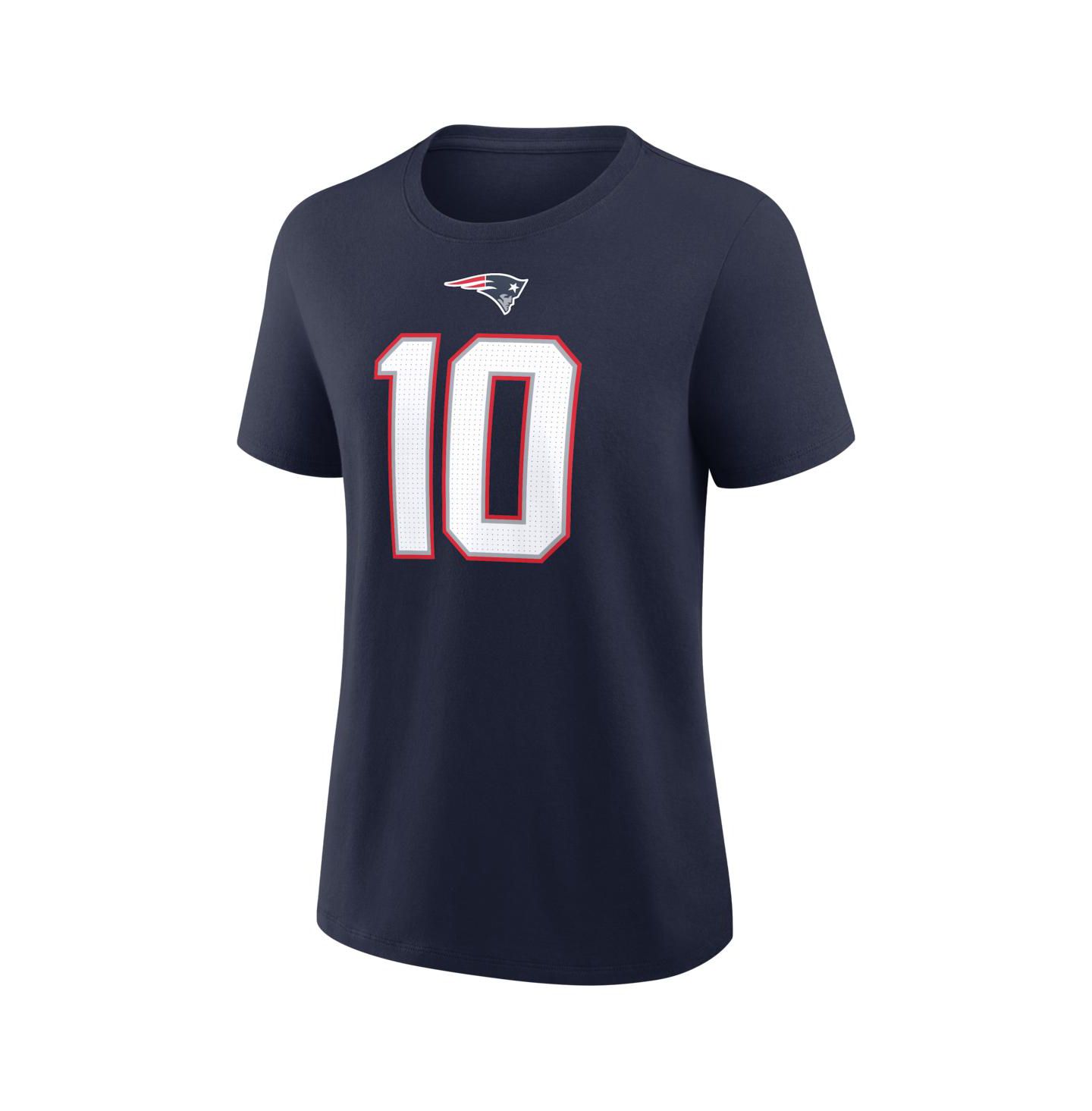 Женская футболка Nike Drake Maye Navy New England Patriots Player Name & Number — фото 2