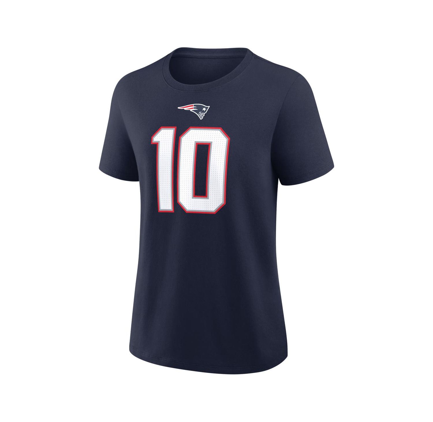 Women's Drake Maye Navy New England Patriots Player Name & Number T-Shirt