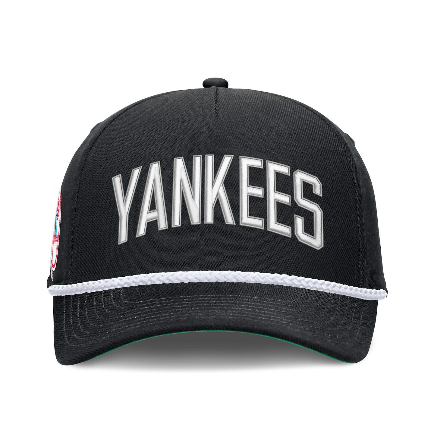 Мужская кепка Nike Black New York Yankees Cooperstown Collection Rise Adjustable Hat — фото 2
