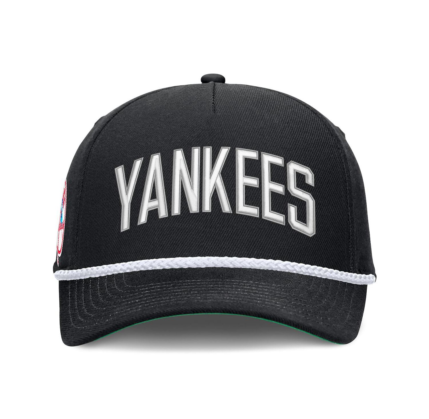 Men's Black New York Yankees Cooperstown Collection Rise Adjustable Hat
