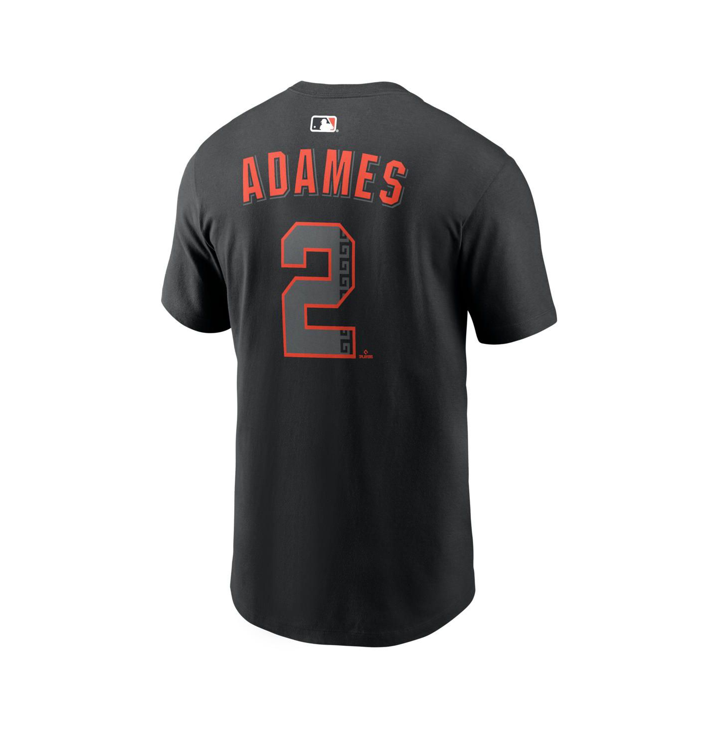 Мужская футболка Nike Willy Adames Black San Francisco Giants Alternate Name & Number — фото 3