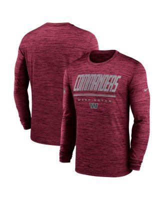 Men's Burgundy Washington Commanders Sideline Offensive Transition Velocity Dri-FIT Long Sleeve T-Shirt