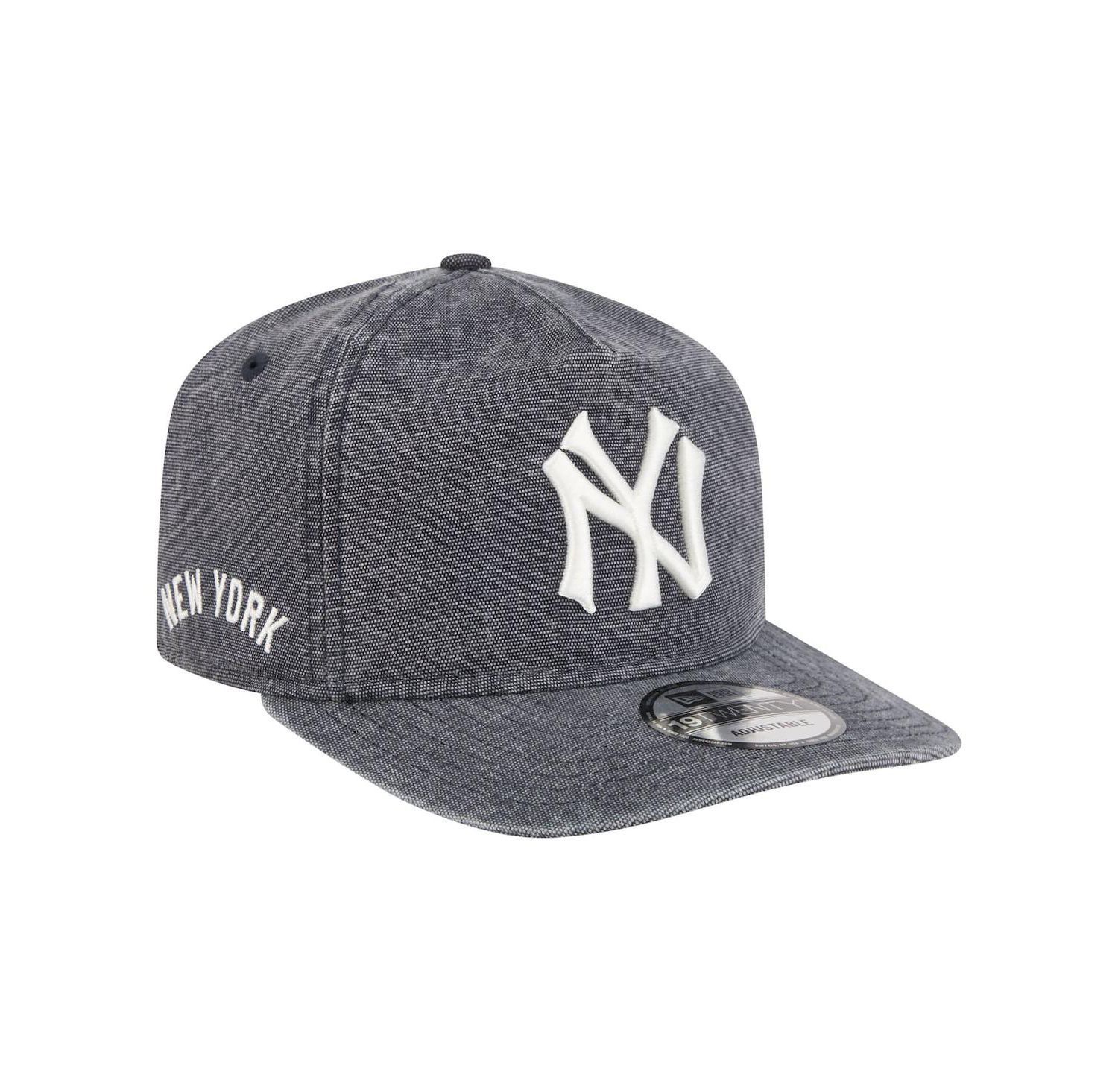 Men's Navy Heather New York Yankees Throwback Denim Classic 19TWENTY Adjustable Hat