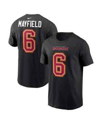 Men's Baker Mayfield Black Tampa Bay Buccaneers Carbon Name & Number T-Shirt