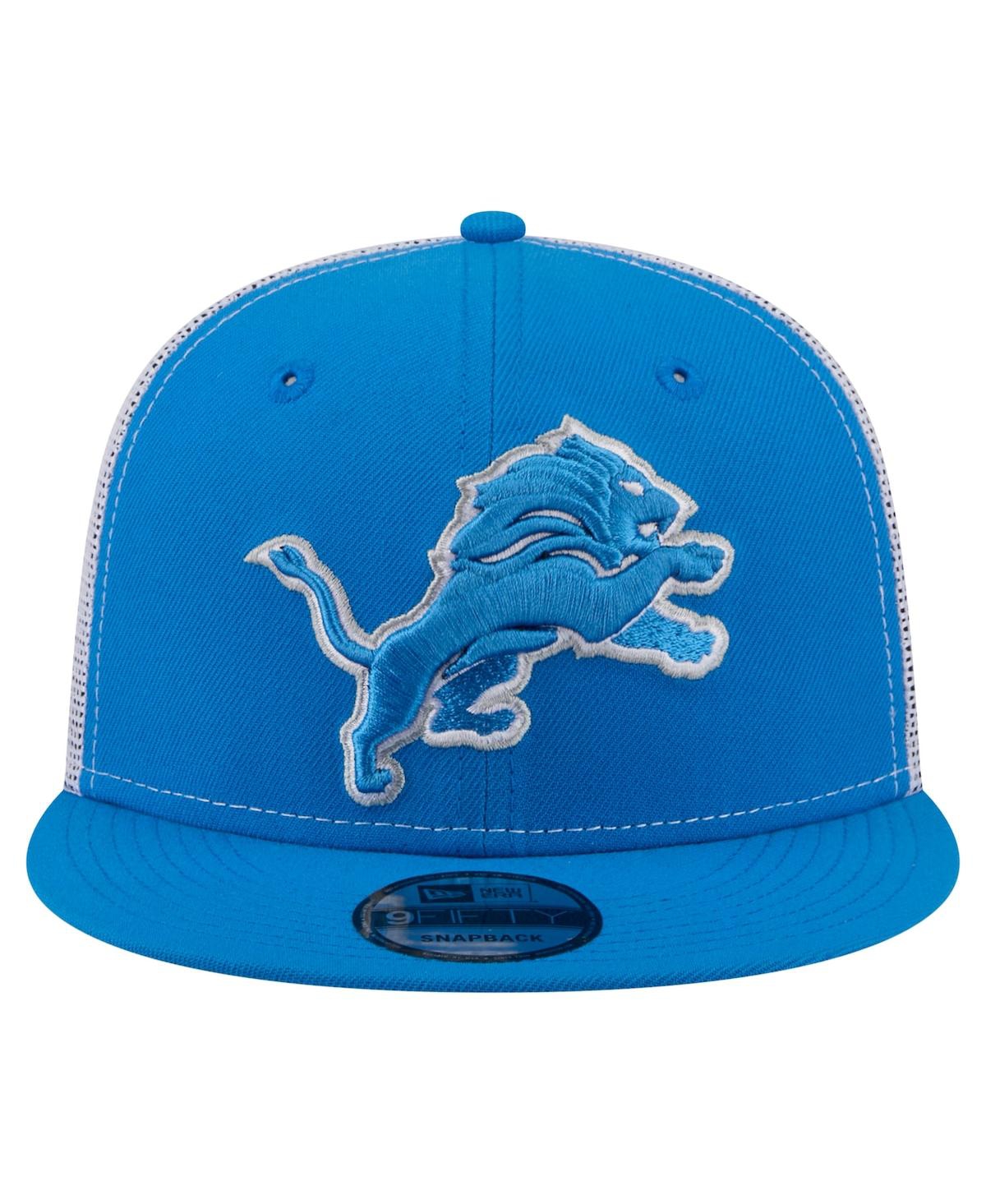 New Era Men's Blue Detroit Lions Core Team 9FIFTY Trucker Snapback Hat