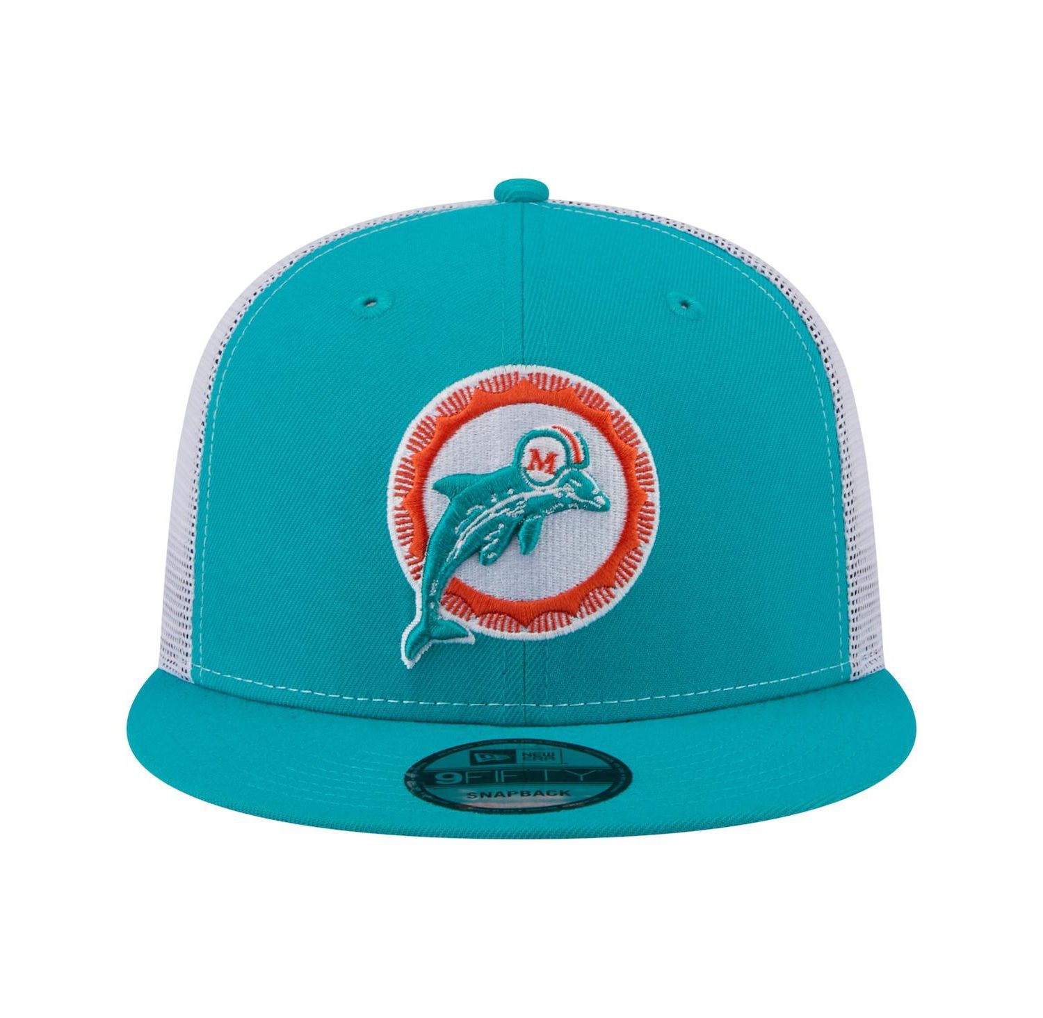 Men's Aqua Miami Dolphins Core Team 9FIFTY Trucker Snapback Hat