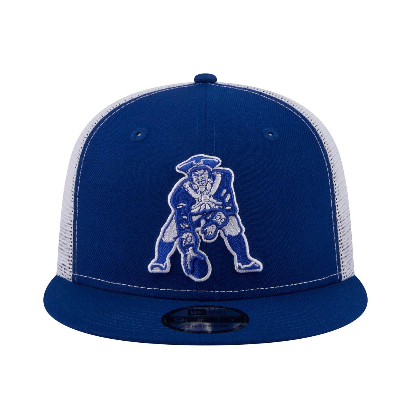 Мужская кепка New Era Royal New England Patriots Core Team 9FIFTY Trucker Snapback Hat — фото 2