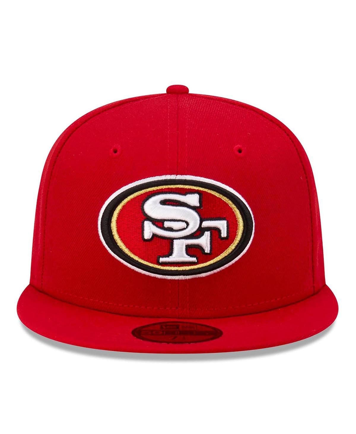 New Era Men's Scarlet San Francisco 49ers 80th Anniversary Side Patch 59FIFTY Fitted Hat