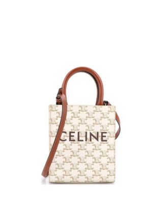 Mini Vertical Cabas Tote Triomphe Coated Canvas