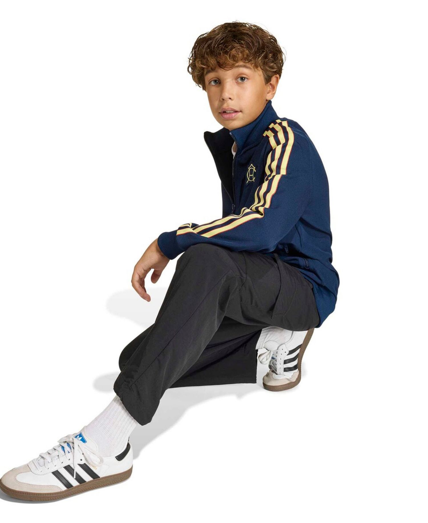 Big Boys and Girls Navy Club America Terrace Icons Full-Zip Track Top