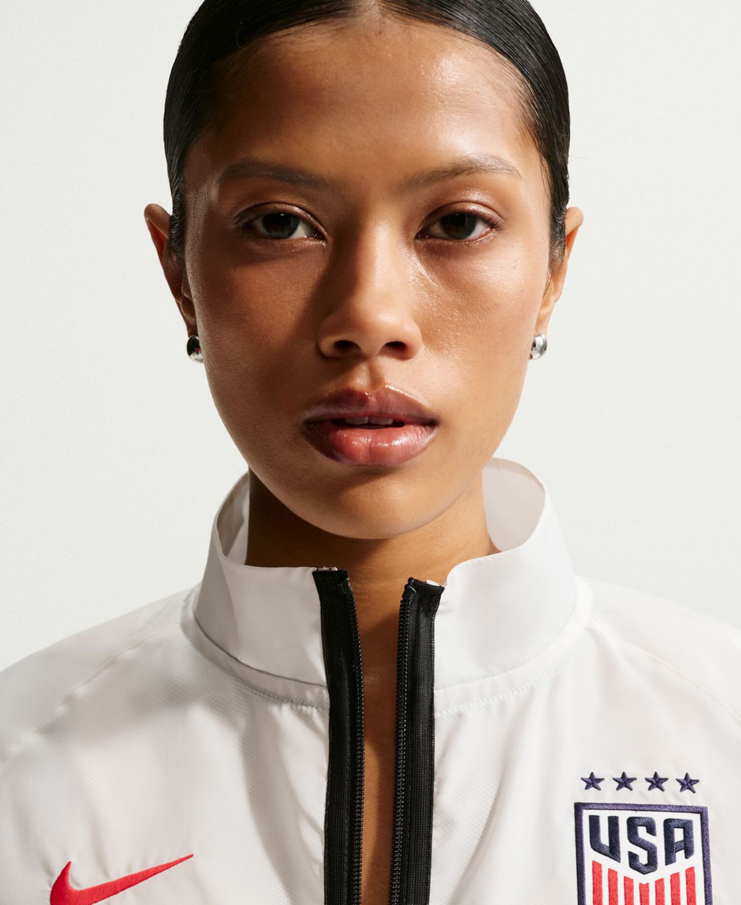 Women's White USMNT 2026 Anthem Dri-FIT Full-Zip Jacket