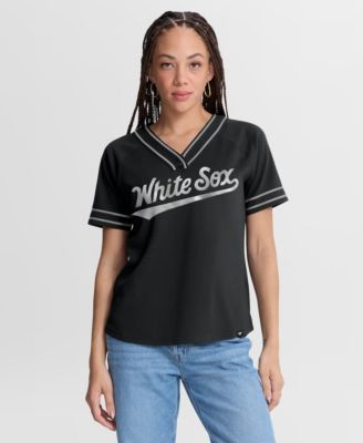 Women's Black Chicago White Sox Diva Race Ahead Raglan V-Neck T-Shirt