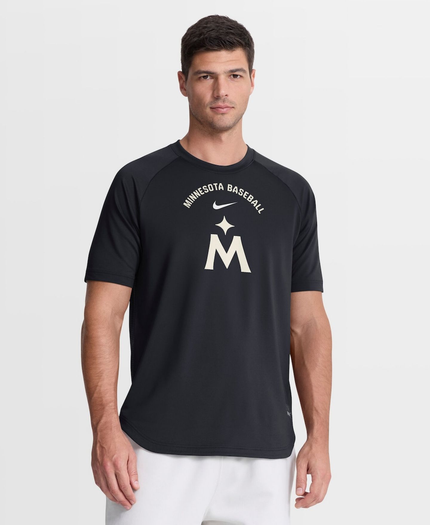 Мужской топ Nike Navy Minnesota Twins Authentic Collection Batting Practice Pre-Game Raglan Dri-FIT — фото 1