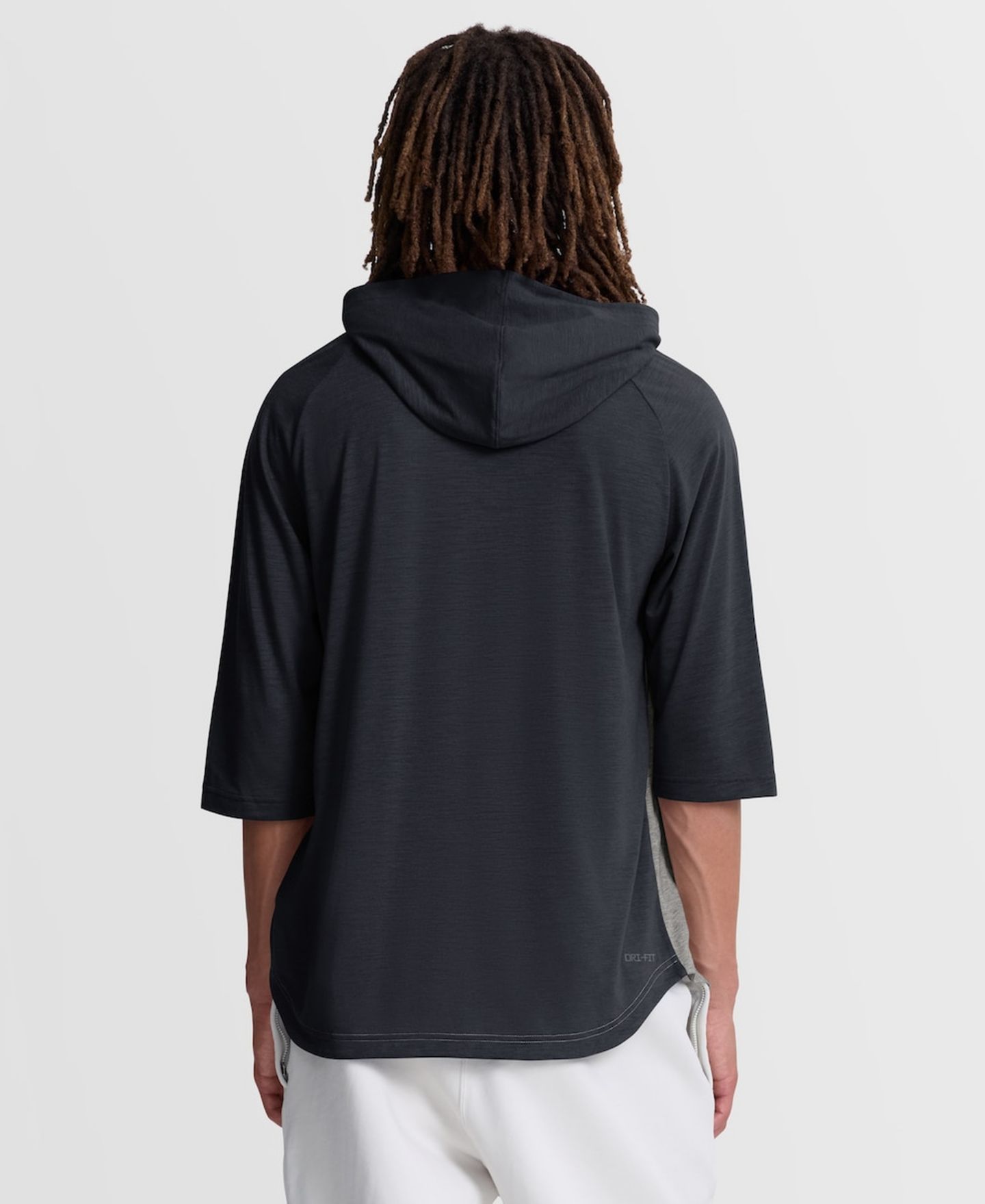 Мужская футболка Nike Gray Washington Nationals Authentic Collection Flux Dri-FIT Raglan 3/4-Sleeve Hooded — фото 4