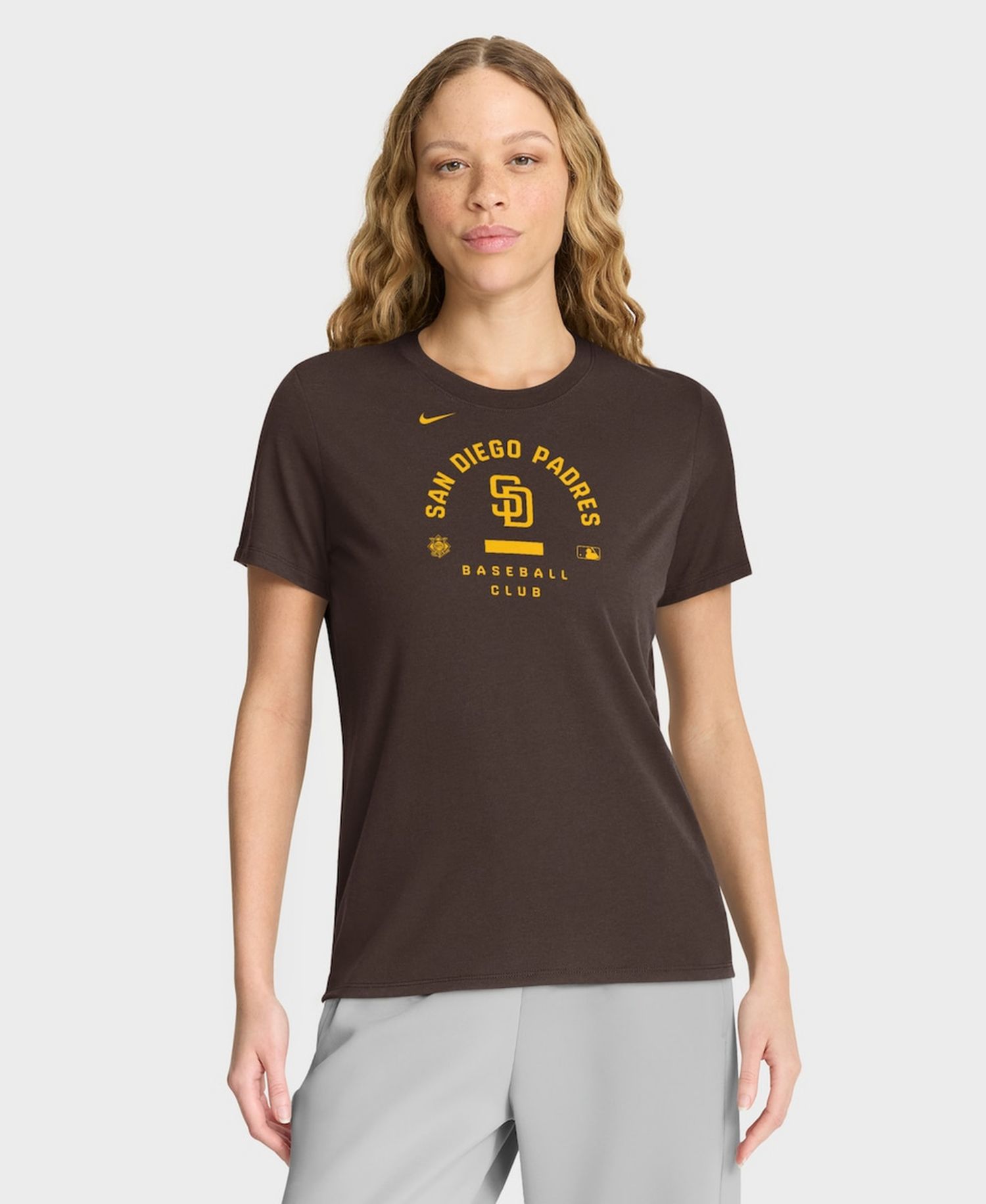 Women's Brown San Diego Padres Authentic Collection Early Work Tri-Blend Dri-FIT T-Shirt