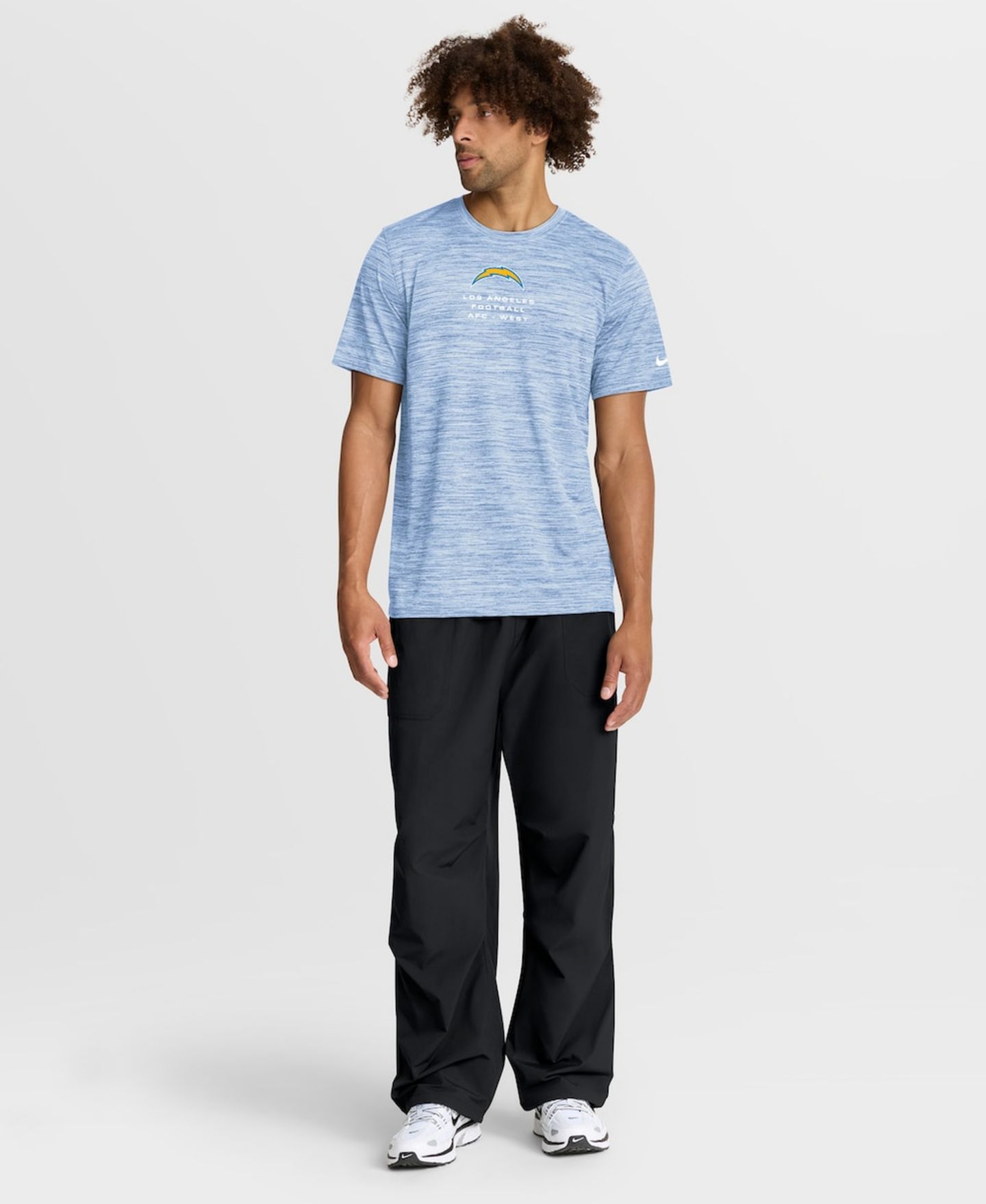 Мужская футболка Nike Powder Blue Los Angeles Chargers Velocity Ball Carrier Dri-FIT — фото 5