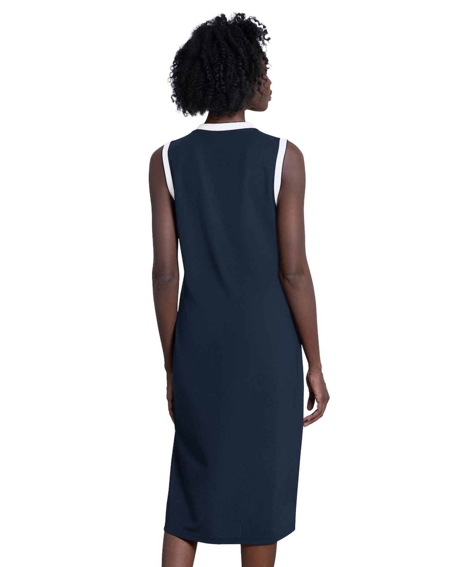 Women's Navy New York Yankees Line Up Sneaker Sleeveless Maxi Dress