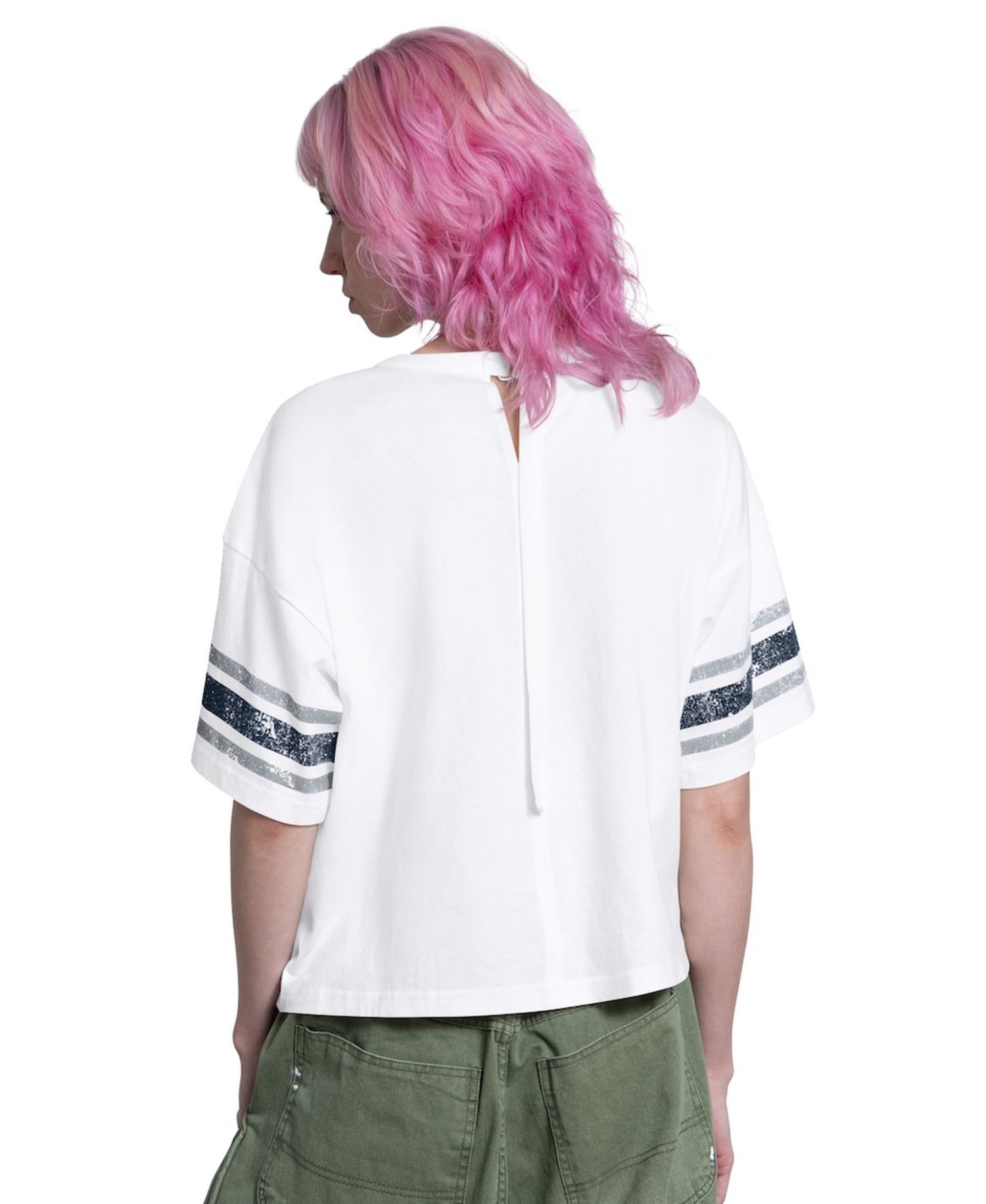 Women's White New York Yankees Cropped Hurry Up Offense T-Shirt