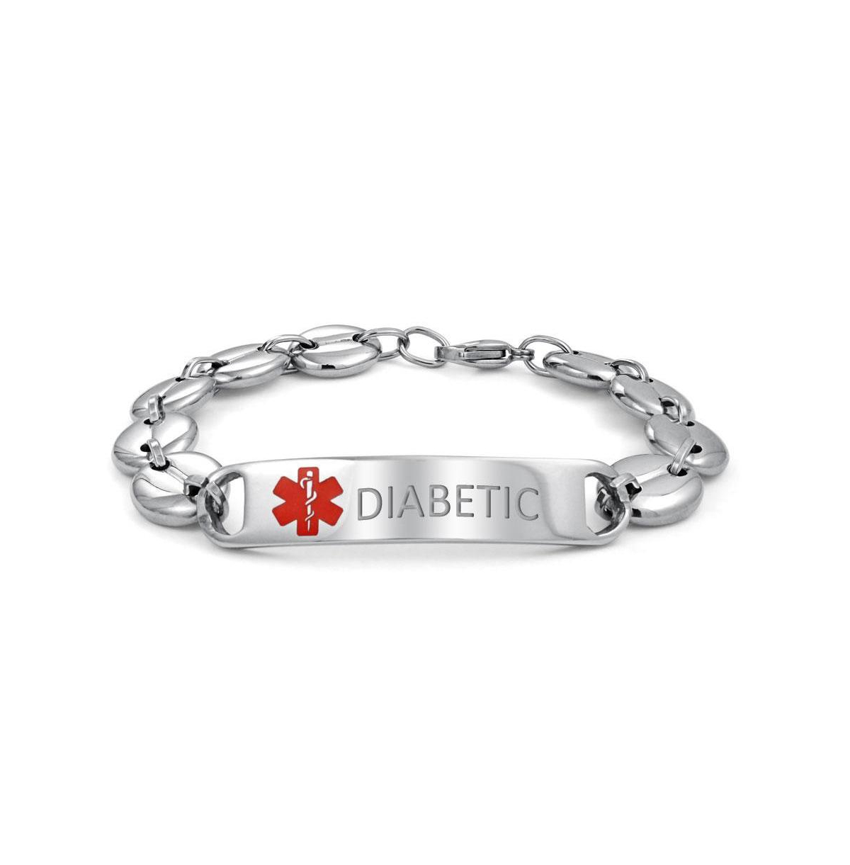 Bling Jewelry Medical Identification Blank Medical Id Puff Mariner Link Bracelet Stainless Steel 7 Inch