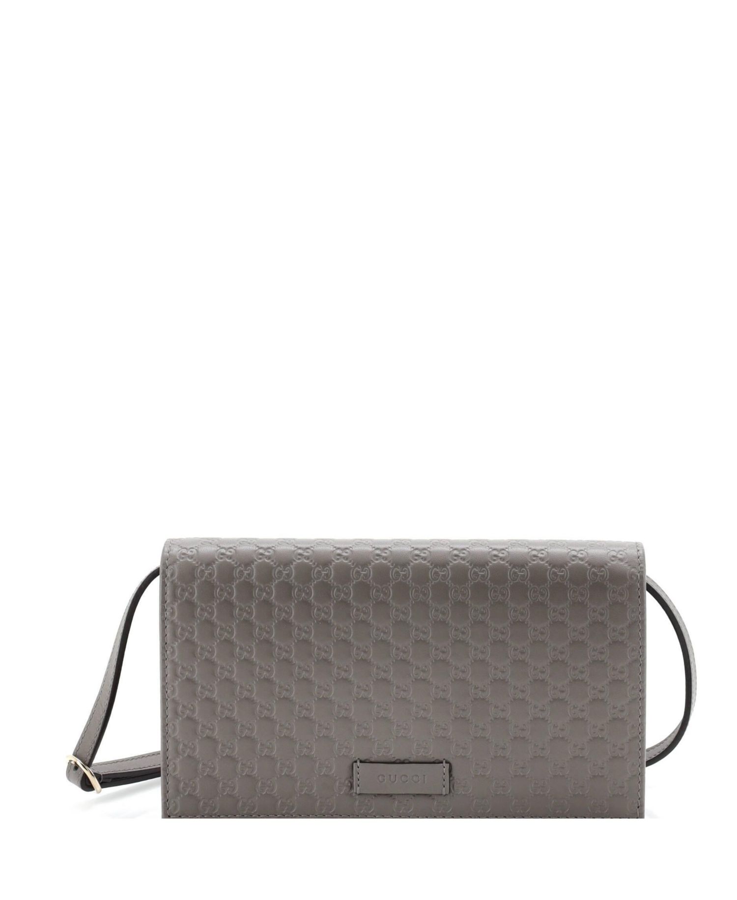 Wallet on Strap Microguccissima Leather