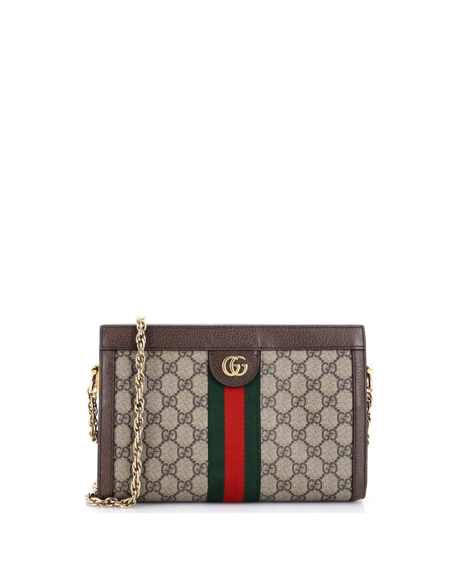Small Ophidia Chain Shoulder Bag GG Coated Canvas