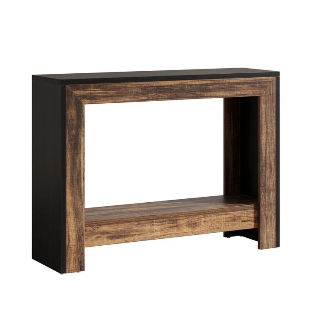 Slickblue Farmhouse Style Hallway Console Table with Open Storage Shelf for Home Entry