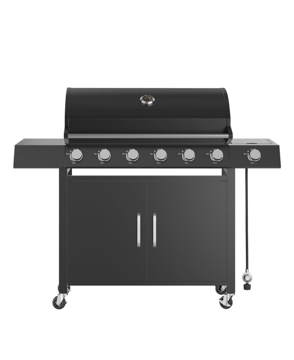 Xo Stainless Steel 60000 Btu Portable 6+1 Burners Propane Gas Bbq Grill for Backyard, Camping and Tailgating