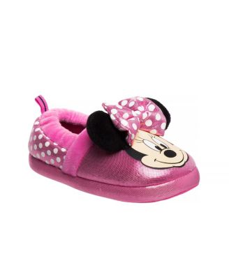 Toddler Minnie Mouse Dual Slippers Cozy Warm Soft Plush Indoor Wear Fun Character Design (Toddler 5-10/ 11-12)